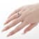 Beverley K 14K White Gold 0.32ctw Diamond and 0.96ctw Sapphire Eternity Band