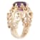 Beverley K 14K Yellow Gold 0.08ctw Diamond and 4.41ctw Amethyst Ring