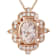 Beverley K 14K Rose Gold 1.21ctw Morganite and 0.18ctw Diamond Pendant