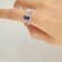 Gin & Grace 14K White Gold Real Diamond Ring (I1) with Genuine Tanzanite