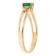 Gin and Grace 14K Gold Natural Zambian Emerald Ring with Real Diamonds