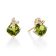 Gin & Grace 10K Yellow Gold Genuine Peridot and Real Diamond (I1) Earring
