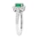 Gin and Grace 14K White Gold Zambian Emerald Ring with Diamonds