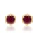 Gin & Grace 14K Yellow Gold Stud Earring with Genuine Ruby