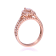 Gin & Grace 14K Rose Gold Real Diamond Ring (I1) with Genuine Morganite