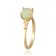 Gin & Grace 14K Yellow Gold White Ethiopian Opal with Diamond (I1) Ring