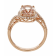 Gin & Grace 14K Rose Gold Genuine Oval Cut Morganite Statement Ring