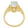 Gin & Grace 14K Yellow Gold Real Diamond Anniversary Ring (I1) with
Natural Australian Opal