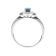 Gin & Grace 10K White Gold Diamond Ring with Blue Sapphire