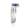 Gin & Grace 14K White Gold Real Diamond Ring (I1) with Genuine Tanzanite