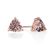 Gin & Grace 14K Rose Gold Stud Earring with Genuine Morganite