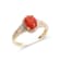 Gin & Grace 14K White Gold Real Diamond Ring (I1) with Natural Fire Opal