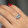 Gin & Grace 14K White Gold Blue Aquamarine With Diamond Ring