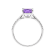 Gin & Grace 10K White Gold Purple Amethyst and Diamond Ring