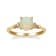 Gin & Grace 14K Yellow Gold White Ethiopian Opal with Diamond (I1) Ring
