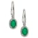 Gin & Grace 14K White Gold Natural Diamond(I1) Dangle Earring with
Natural Emerald
