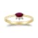 Gin and Grace 14K Yellow Gold Natural Ruby Ring with Real Diamonds