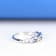Gin & Grace 18K White Gold Real Diamond Ring (I1) with Natural Blue Sapphire