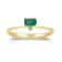 Gin and Grace 14K Yellow Gold Natural Zambian Emerald Ring with Real Diamonds
