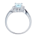 Gin & Grace 925 Sterling Silver Aquamarine Ring with Diamond