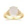 Gin & Grace 10K Yellow Gold Real Diamond Statement Ring (I1) with
Natural Australian Opal