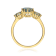 Gin & Grace 10K Yellow Gold Real Diamond Ring (I1) with Aquamarine
& London Blue Topaz
