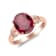 Gin & Grace 14K Rose Gold Real Diamond Ring (I1) with Raspberry
color Natural Rhodolite Garnet