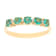 Gin and Grace 14K Yellow Gold Natural Zambian Emerald Ring with Natural Diamonds
