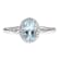 Gin & Grace 14K White Gold Aquamarine Ring with Diamond