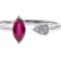 Gin and Grace 18K White Gold Ruby Ring with Diamonds