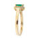 Gin and Grace 10K Yellow Gold Zambian Emerald Ring with Diamonds