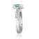 Gin & Grace 14K White Gold Blue Aquamarine Ring with Diamond