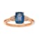 Gin & Grace 10K Rose Gold Real Diamond Anniversary Ring (I1) with
Natural London Blue Topaz
