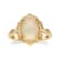 Gin & Grace 14K Yellow Gold White Natural Ethiopian Opal Wtih Real
Diamond (I1) Ring