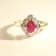 Gin & Grace 14K Two Tone Gold Real Diamond Anniversary Engagment
Ring (I1) with Genuine Ruby