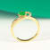 Gin & Grace 14K Yellow Gold Real Diamond Anniversary Twirl Ring (I1)
with Natural Tsavorite