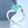 Gin and Grace 18K White Gold Natural Zambian Emerald Ring with Real Diamonds