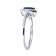 Gin & Grace 18K White Gold Diamond Ring with Blue Sapphire