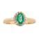 Gin and Grace 10K Yellow Gold Zambian Emerald Ring with Diamonds