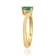 Gin and Grace 10K Yellow Gold Natural Zambian Emerald Ring with Natural Diamonds