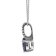Gin and Grace 10K White Gold Blue Sapphire Pendant with Diamonds