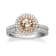 Gin & Grace 14K Two Tone Gold Real Diamond Ring (I1) with Genuine Morganite
