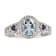 Gin & Grace 14K White Gold Aquamarine Ring with Diamond & Sapphire