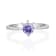 Gin & Grace 14K White Gold Real Diamond Ring (I1) with Genuine Blue Tanzanite