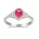 Gin & Grace 14K White Gold Ruby and Diamond Ring