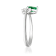 Gin and Grace 14K White Gold Zambian Emerald Ring with Diamonds