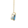 Gin & Grace 14k Yellow Gold Natural Diamond(I1) Pendant Necklace
with Genuine London Blue Topaz