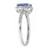 Gin & Grace 10K White Gold Real Diamond Ring (I1) with Genuine Blue Tanzanite
