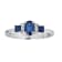 Gin & Grace 10K White Gold Real Diamond Wedding Engagement Ring (I1)
with Natural Blue Sapphire