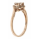 Gin & Grace 10K Rose Gold Real Diamond Ring (I1) with Genuine Morganite